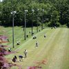 A view of the driving range tees at Bridgeview Golf Course