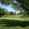 A view of water fountain from cart parth at Pickaway Country Club