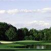 A view of the 11th hole protected by bunkers at Hickory Hills Golf Club