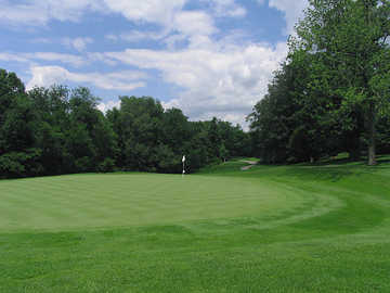 A view of the 14th green at Granville Golf Course